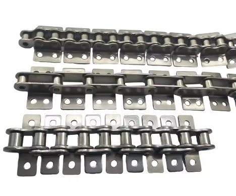 DIN ANSI Standard Accessory Conveyor Chain 10A 12A 20A Steel Roller Chain with K1 K2 Attachments