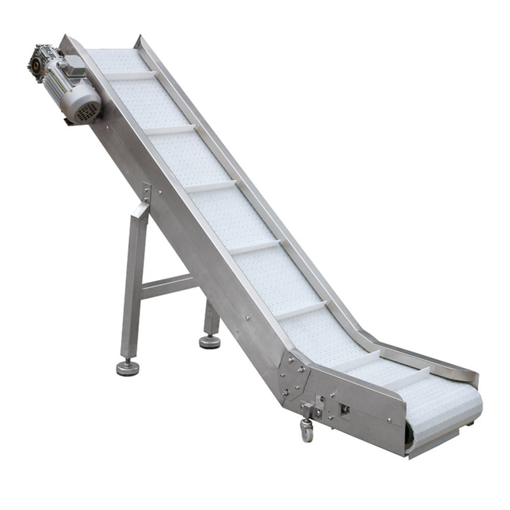 Manufacturer of Food Grade Stainless PU Belt Conveyor Adjustable Speed Washable Waterproof for the Food Industry Rubber Material
