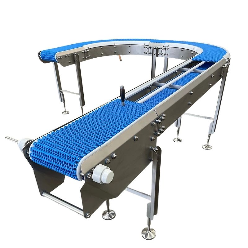 Modular Belt Conveyor System Manufacturer's Plastic Food Grade Rubber Belt for Restaurants Food Shops Manufacturing Plants