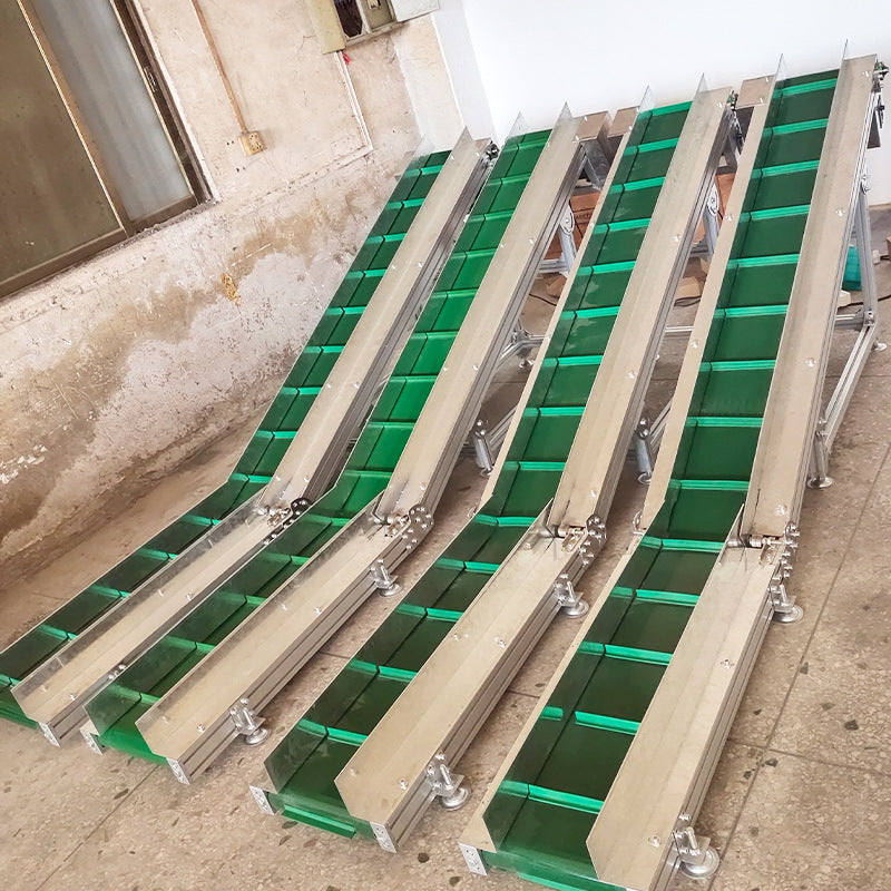 Manufacturer of Food Grade Stainless PU Belt Conveyor Adjustable Speed Washable Waterproof for the Food Industry Rubber Material