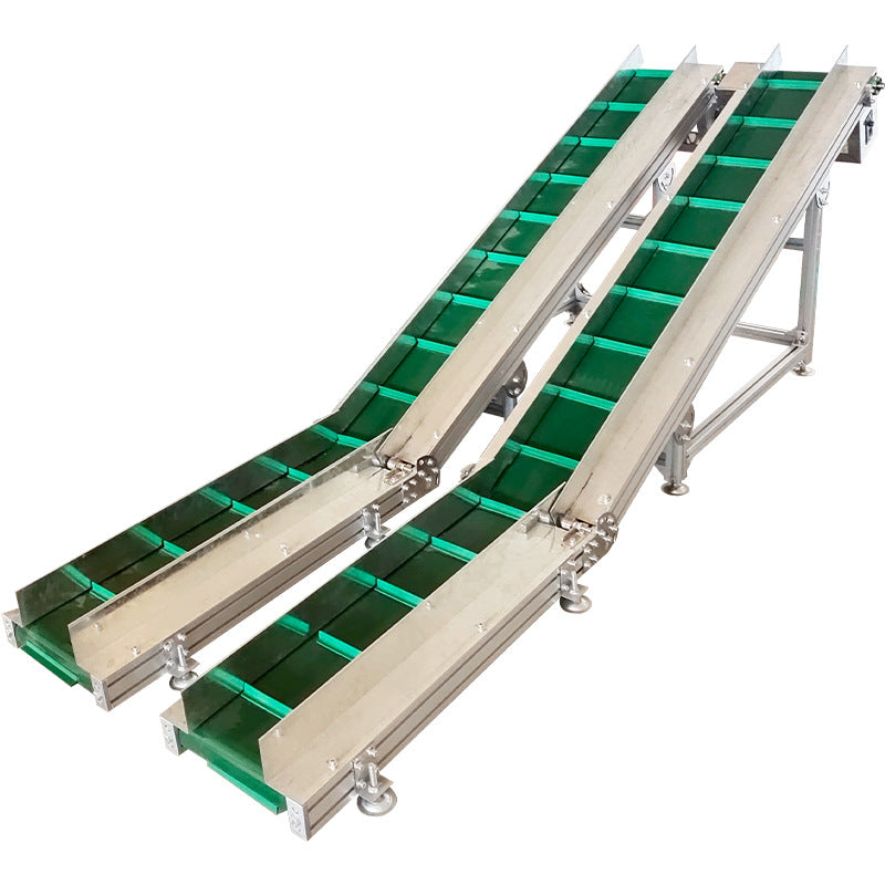 Manufacturer of Food Grade Stainless PU Belt Conveyor Adjustable Speed Washable Waterproof for the Food Industry Rubber Material