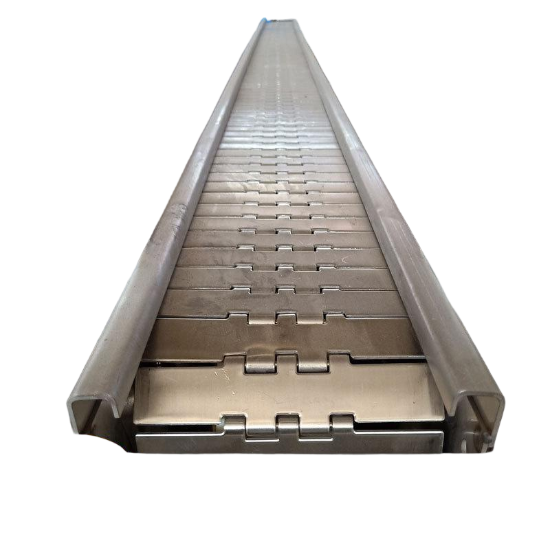 Professional Automatic Machine Slat Top Chain Stainless Steel Belt Conveyor for Food Processing Lines for Fruits Candies Flour